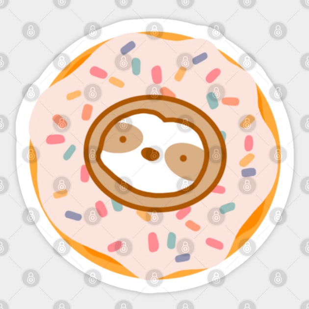 Cute Glazed Donut Sloth Sticker by theslothinme